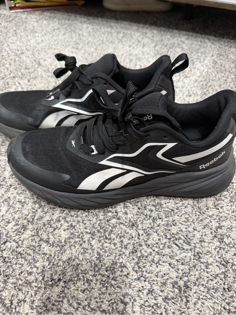 Reebok Men's Black and Silver Athletic Sneakers - Picture 3 of 5
